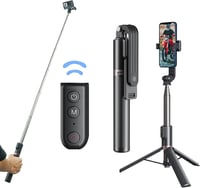 TELESIN 130cm Selfie Bot Állvány Bluetooth Távirányítóval, 3-in-1 Alumínium Szelfibot GoPro Hero 11/10/9/8 Mobil Telefon Akciókamerához 1