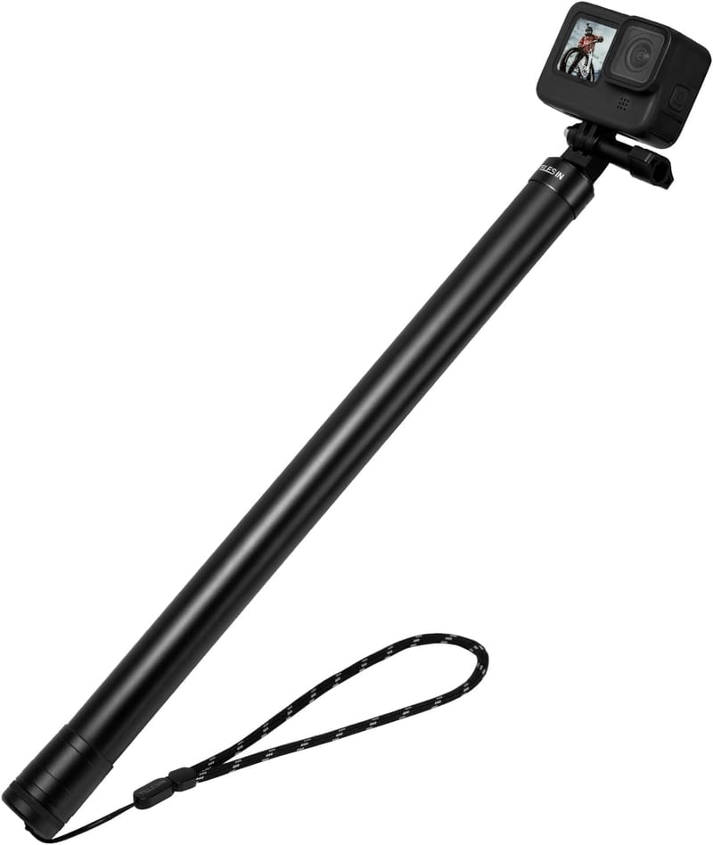 TELESIN Ultra Hosszú Kihúzható Karbon Szelfi Bot 300cm GoPro Hero 10/9/8/7 Akciókamerához Könnyű Állvány