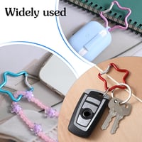 Telooco Csillag Alakú Karabiner Kulcstartó 10 Darabos Szett - 4,5cm Színes Fém Mini Karabiner Túrázáshoz Horgászathoz 6
