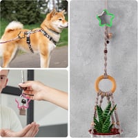 Telooco Csillag Alakú Karabiner Kulcstartó 10 Darabos Szett - 4,5cm Színes Fém Mini Karabiner Túrázáshoz Horgászathoz 4