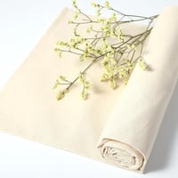 Telooco Lenvászon Pamut Textil 160x50cm Puha Hímzett Muslin Szövet - Beige 6