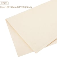 Telooco Lenvászon Pamut Textil 160x50cm Puha Hímzett Muslin Szövet - Beige 2