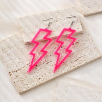 Telooco Retro Neon Fülbevaló Szett - 80-as 90-es Évek Stílusú Akril Strassz Fülbevalók Nőknek és Lányoknak - Tematikus és Jelmez Partikhoz 7