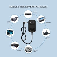 Tempo di Saldi 2A 12V transformátor pre kamery a LED pásy, 2,1/5,5 mm CCTV napájací zdroj 8
