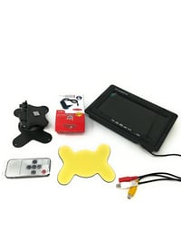 Monitor auto LCD Tempo di Saldi de 7 inchi cu telecomandă, 2 intrări AV, pentru supraveghere video 2