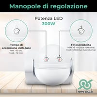 TEMPO DI SALDI Infravörös Mozgásérzékelő PIR 180° 10M Szenzor 5