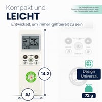 Univerzálne diaľkové ovládanie na klimatizáciu Tempo di Saldi K1038E s LCD displejom 6