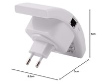 Tempo di Saldi Bezdrôtový N WiFi zosilňovač signálu s LAN sieťovým portom a funkciou WPS, WiFi extender na zvýšenie dosahu 7