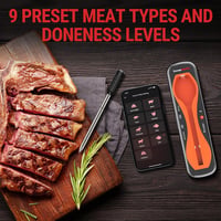Termometru de bucătărie pentru grătar TempPro cu Bluetooth și aplicație pentru iPhone/Android, reîncărcabil, rază de acțiune 150 m, pentru BBQ 7