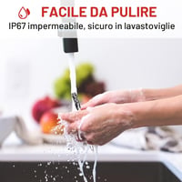 Termometru de bucătărie pentru grătar TempPro cu Bluetooth și aplicație pentru iPhone/Android, reîncărcabil, rază de acțiune 150 m, pentru BBQ 6