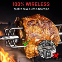 Termometru de bucătărie pentru grătar TempPro cu Bluetooth și aplicație pentru iPhone/Android, reîncărcabil, rază de acțiune 150 m, pentru BBQ 3