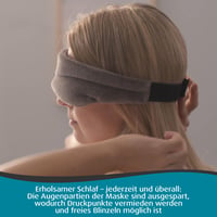 TEMPUR maska za spavanje za žene i muškarce - Sivi povez za oči za putovanja i spavanje 4