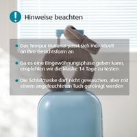 TEMPUR maska za spavanje za žene i muškarce - Sivi povez za oči za putovanja i spavanje 6
