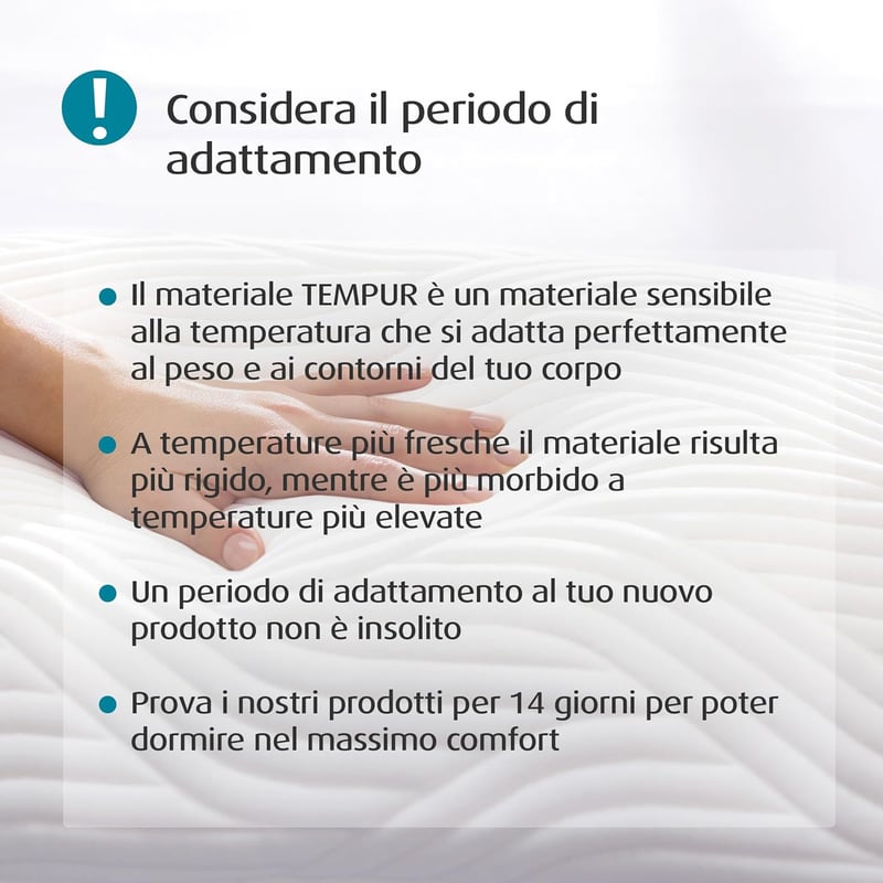 TEMPUR Comfort Medium 40x80 cm Memóriahabos Párna Minden Pozícióhoz