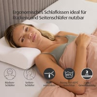 TEMPUR ErgoPlus MDV memóriahabos ergonomikus nyakpárna hátoldali és oldalsó alváshoz M méret fehér - 2-M, Successor 3