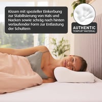 TEMPUR ErgoPlus MDV memóriahabos ergonomikus nyakpárna hátoldali és oldalsó alváshoz M méret fehér - 2-M, Successor 4
