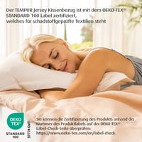 Obliečka na vankúš TEMPUR Jersey so zipsom pre vankúš Symphony, veľkosť S/M/L, biela 4