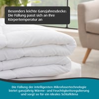 TEMPUR Luxe Duo poplun 155x200 cm, 355 GSM, cjelogodišnji, ultralaki prozračni prekrivač, bijeli, vidljivo korišteno 5