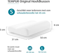 TEMPUR Original memóriahabos ergonomikus nyakpárna oldal- és hátfekvőkhöz S méret 2
