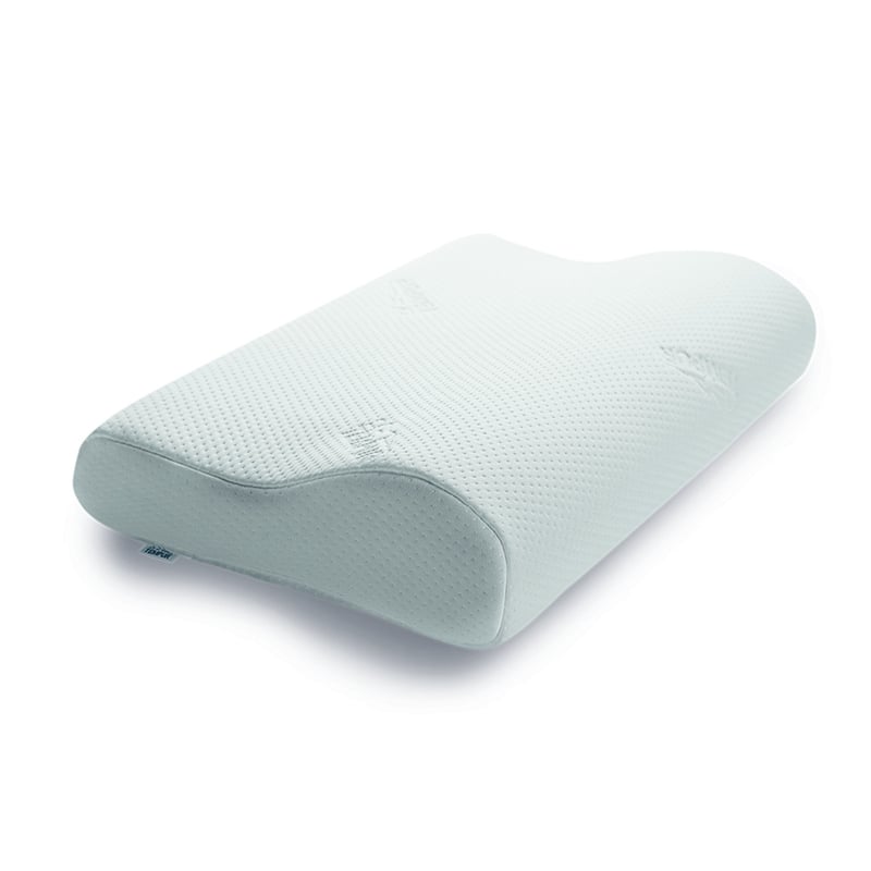 TEMPUR Original ergonomický vankúš z pamäťovej peny pre spánok na boku a na chrbte, tvrdý, veľkosť Queen S (61x31x8/5 cm), biely