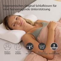 TEMPUR Original Memory Foam Párna Ergonomikus Nyakstámogatással M 50x31 cm Fehér - M (50 x 31 x 10/7 cm), Single 3