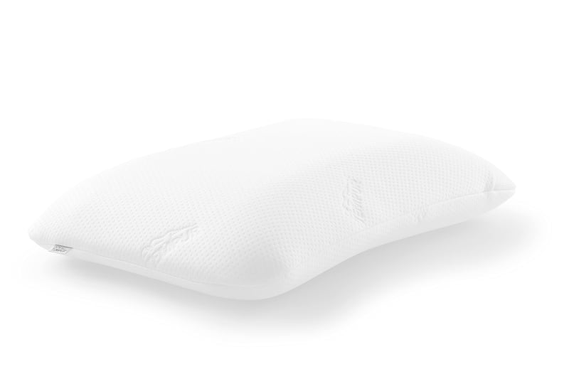 Ergonomický vankúš pod krk TEMPUR Symphony pre spánok na chrbte a na boku - biely - L (63x43x14 cm)