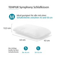 Ergonomický vankúš na podporu krčnej chrbtice TEMPUR Symphony pre ľudí spiacich na chrbte a na boku 2