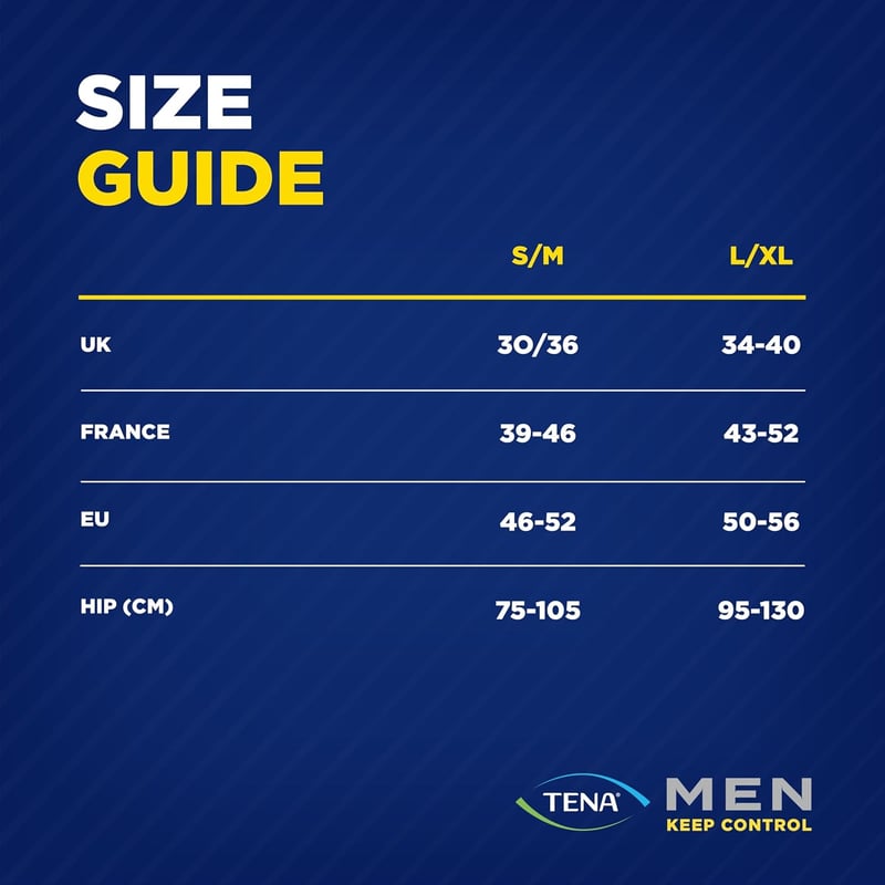 TENA Mens Active Fit nagy méretű inkontinencia nadrág