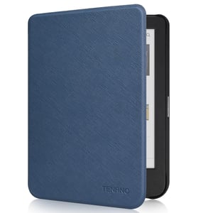 Tanka zaštitna futrola za e-čitače PocketBook Verse/Verse Pro/Basic Lux 4/Lux 5/Touch HD 3/Touch Lux 4/5/6 i Kobo Clara Colour/BW/2E s funkcijom automatskog spavanja/buđenja, plava