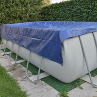 Prelată TENAX Cover All cu capse metalice, 4x6 m, verde-albastru, 90 g/m², impermeabilă și rezistentă la rupere, pentru protecția lemnului, mobilierului de grădină, mașinilor, piscinelor, bărcilor și pentru camping 6
