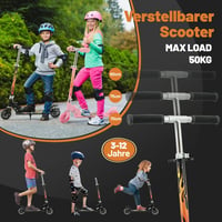 TENBOOM Összecsukható Gyerekroller 3 Éves Kortól, LED Kerekek, Magasságállítható 2