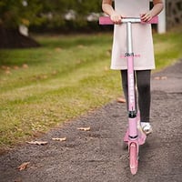 TENBOOM Összecsukható Gyerekroller 3 Éves Kortól, LED Kerekek, Magasságállítható - LED pink 7