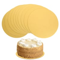 Tenbrachian 10 kom Okruglih kartonskih podložaka za torte, 20 cm Zlatni podložak za torte, podloga za posluživanje i transport torti 1