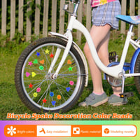 Tenbrachian 240 ks farebných dekorácií na špice bicykla, odrazky na špice a zacvakávacie cyklistické doplnky, reflexné korálky na špice (okrúhle, hviezdičky) 4