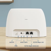 4G LTE router Tenda 4G03 pre SIM kartu, CAT4 150 Mbps sťahovanie, 300 Mbps 2,4 GHz, 2 porty Fast Ethernet, Plug and Play, IPv6, sieť pre hostí, biela 7