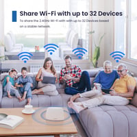 4G LTE router Tenda 4G03 pre SIM kartu, CAT4 150 Mbps sťahovanie, 300 Mbps 2,4 GHz, 2 porty Fast Ethernet, Plug and Play, IPv6, sieť pre hostí, biela 5