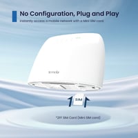 4G LTE router Tenda 4G03 pre SIM kartu, CAT4 150 Mbps sťahovanie, 300 Mbps 2,4 GHz, 2 porty Fast Ethernet, Plug and Play, IPv6, sieť pre hostí, biela 2