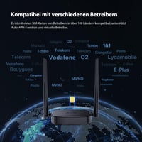 Mobilný WiFi router Tenda 4G03 Pro LTE na SIM kartu, 4G Cat4 150 Mbps, 2,4 GHz 300 Mbps 7
