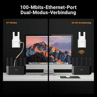 Tenda A9 WiFi erősítő 300Mbps, 120m² lefedettség, Ethernet port, WPS, FritzBox kompatibilis - A9|N300 3