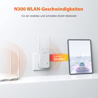 WiFi zosilňovač signálu Tenda A9 Repeater 300 Mbps, 2 externé antény, WPS, biely 4