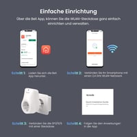 Inteligentná Wi-Fi zásuvka Tenda Beli SP3 10A, diaľkové ovládanie cez aplikáciu, kompatibilná s Alexa a Google Home, časovač, bez nutnosti hubu, 1 ks 5
