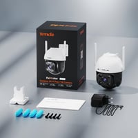Tenda CH3 3MP WiFi vonkajšia bezpečnostná kamera, 360°, biela, nočné videnie, obojsmerné audio, AI detekcia pohybu, ONVIF, kompatibilná s Alexa 8