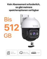 Tenda CH3 3MP WiFi vonkajšia bezpečnostná kamera, 360°, biela, nočné videnie, obojsmerné audio, AI detekcia pohybu, ONVIF, kompatibilná s Alexa 4