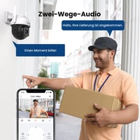 Tenda CH3 3MP WiFi vonkajšia bezpečnostná kamera, 360°, biela, nočné videnie, obojsmerné audio, AI detekcia pohybu, ONVIF, kompatibilná s Alexa 7