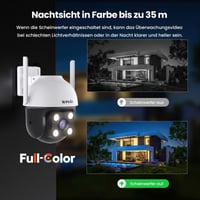 Vonkajšia WiFi bezpečnostná kamera Tenda CH7 2K+ 4MP, farebné nočné videnie, detekcia vozidiel a pohybu, obojsmerný prenos zvuku, svetelný a zvukový alarm, ovládanie cez aplikáciu 5
