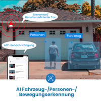 Vonkajšia WiFi bezpečnostná kamera Tenda CH7 2K+ 4MP, farebné nočné videnie, detekcia vozidiel a pohybu, obojsmerný prenos zvuku, svetelný a zvukový alarm, ovládanie cez aplikáciu 4