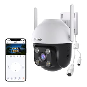 Tenda CH7 vanjska WiFi sigurnosna kamera 2K+ 4MP, noćni vid u boji, detekcija vozila i pokreta, dvosmjerni audio, zvučni i svjetlosni alarm, upravljanje putem aplikacije