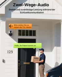 Tenda CH9 vonkajšia WiFi 6 bezpečnostná kamera, duálny objektív 2K+2K, PTZ 360°, farebné nočné videnie, detekcia osôb a vozidiel, zvuková signalizácia, IP65, lokálne úložisko 8