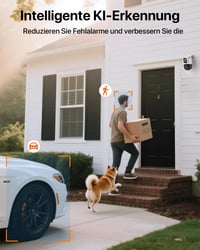 Tenda CH9 vonkajšia WiFi 6 bezpečnostná kamera, duálny objektív 2K+2K, PTZ 360°, farebné nočné videnie, detekcia osôb a vozidiel, zvuková signalizácia, IP65, lokálne úložisko 6