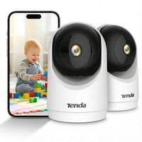 Tenda CP3 3MP Wi-Fi 6 vnútorná bezpečnostná kamera, otáčanie 355°, infračervené nočné videnie, detekcia pohybu, obojsmerný zvuk, podpora SD kariet 256 GB, 2 ks 1